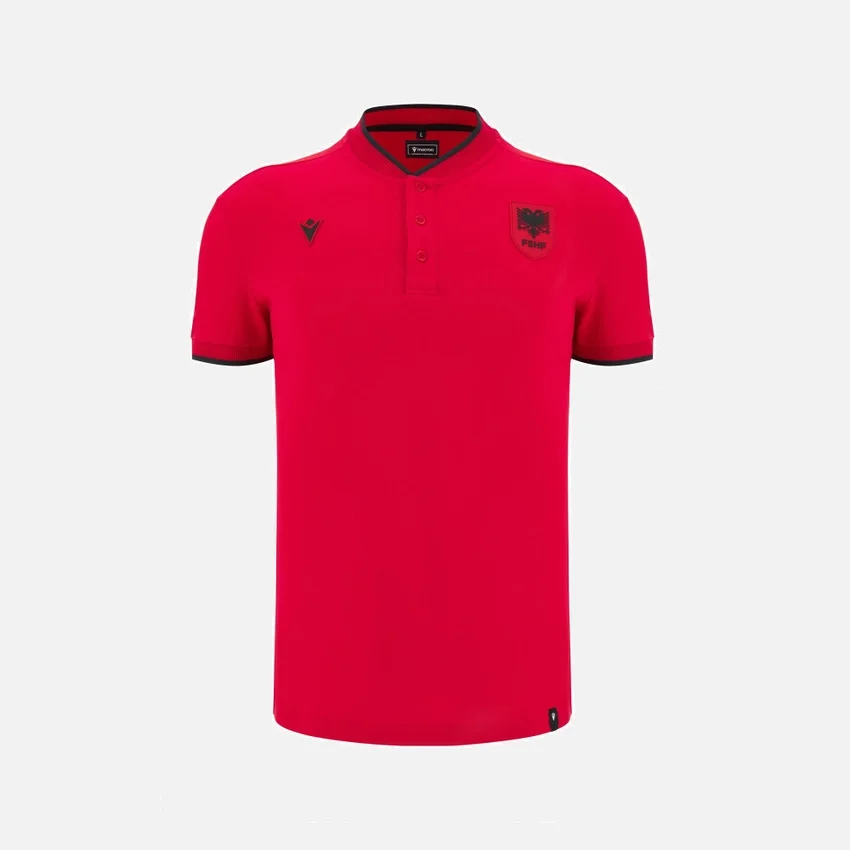 Arnavutluk Milli Takımı FSHF 2026/27 Yetişkin Seyahat Kırmızı Polo Yaka Tişört Arnavutluk Milli Takımı FSHF 2026/27 Yetişkin Seyahat Kırmızı Polo Yaka Tişört