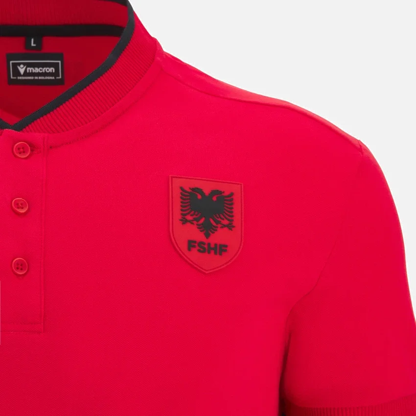 Arnavutluk Milli Takımı FSHF 2026/27 Yetişkin Seyahat Kırmızı Polo Yaka Tişört Arnavutluk Milli Takımı FSHF 2026/27 Yetişkin Seyahat Kırmızı Polo Yaka Tişört