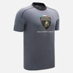 Automobili Lamborghini Squadra Corse Erkek Gri Spor Tişört