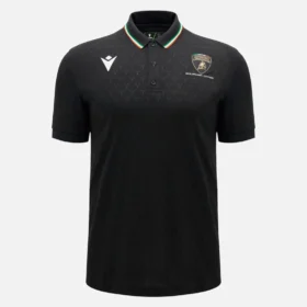 Automobili Lamborghini Squadra Corse Erkek Siyah Polo Gömlek Automobili Lamborghini Squadra Corse Erkek Siyah Polo Gömlek