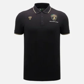 Automobili Lamborghini Squadra Corse Erkek Siyah Polo Gömlek Automobili Lamborghini Squadra Corse Erkek Siyah Polo Gömlek