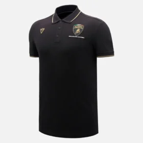 Automobili Lamborghini Squadra Corse Erkek Siyah Polo Gömlek Automobili Lamborghini Squadra Corse Erkek Siyah Polo Gömlek
