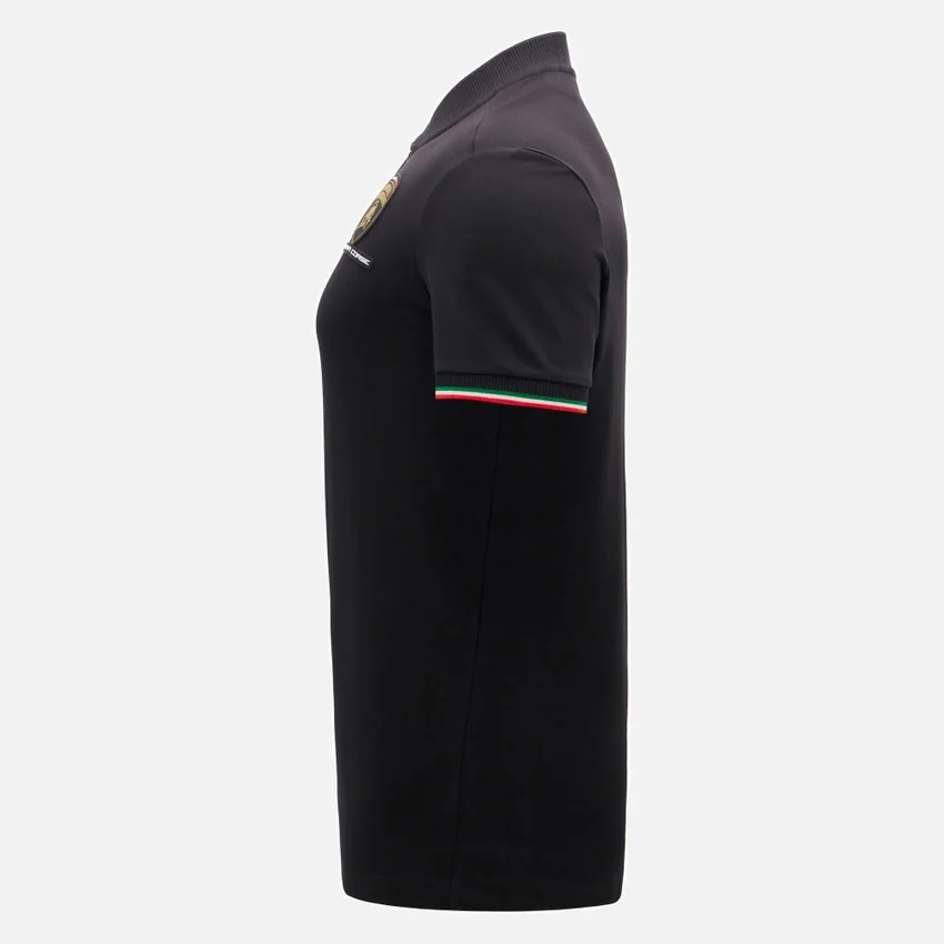 Automobili Lamborghini Squadra Corse Erkek Siyah Polo Gömlek Automobili Lamborghini Squadra Corse Erkek Siyah Polo Gömlek
