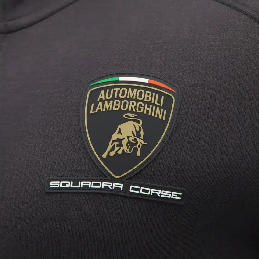 Automobili Lamborghini Squadra Corse Erkek Siyah Üç Renkli Tam Fermuarlı Sweatshirt Automobili Lamborghini Squadra Corse Erkek Siyah Üç Renkli Tam Fermuarlı Sweatshirt