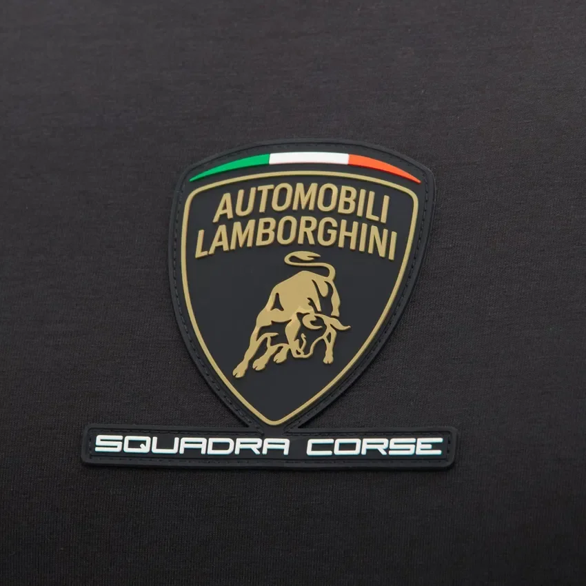 Automobili Lamborghini Squadra Corse Erkek Siyah Spor Tişört Automobili Lamborghini Squadra Corse Erkek Siyah Spor Tişört