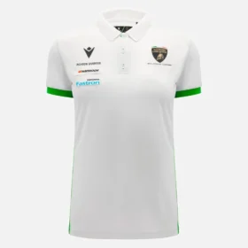 Automobili Lamborghini Squadra Corse Kadın Beyaz Polo Yaka Gömlek