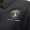 Automobili Lamborghini Squadra Corse Kadın Siyah Polo Yaka Tişört