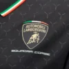 Automobili Lamborghini Squadra Corse Kadın Siyah Polo Yaka Tişört