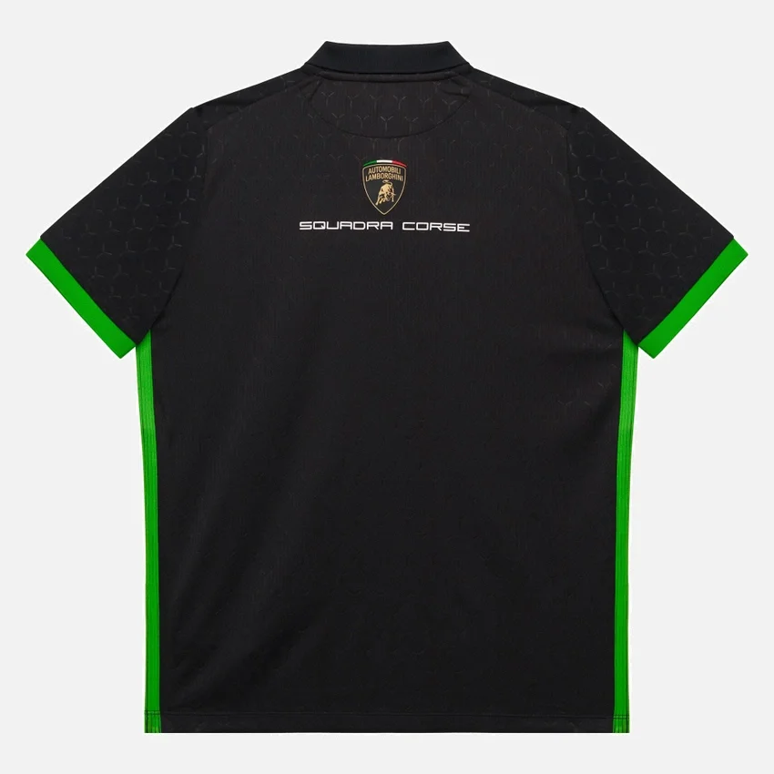 Automobili Lamborghini Squadra Corse Çocuk Siyah Polo Yaka Tişört Automobili Lamborghini Squadra Corse Çocuk Siyah Polo Yaka Tişört