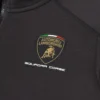 Automobili Lamborghini Squadra Corse Çocuk Siyah Üç Renkli Tam Fermuarlı Sweatshirt