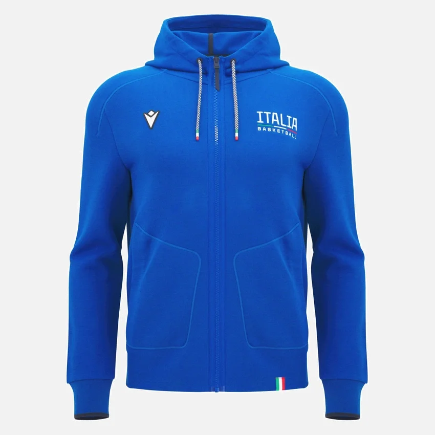 Italbasket 2025/26 erkek kapüşonlu Athleisure giyim Italbasket 2025/26 erkek kapüşonlu Athleisure giyim