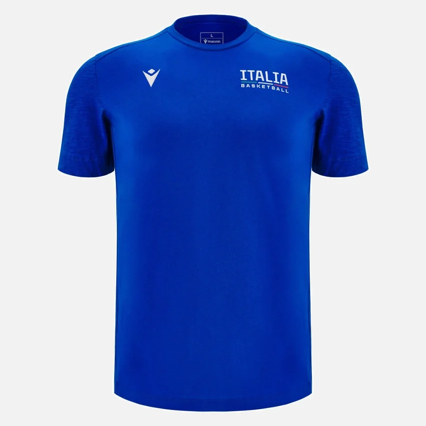 Italbasket 2025/26 yetişkin oyuncu seyahat pamuklu tişört Italbasket 2025/26 yetişkin oyuncu seyahat pamuklu tişört