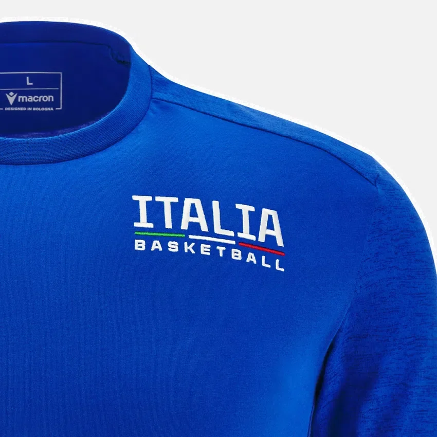 Italbasket 2025/26 yetişkin oyuncu seyahat pamuklu tişört Italbasket 2025/26 yetişkin oyuncu seyahat pamuklu tişört