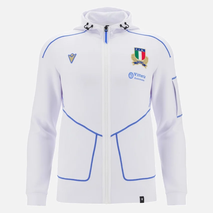 Italia Rugby 2025/26 Athleisure Yetişkinler İçin Tam Fermuarlı Sweatshirt Italia Rugby 2025/26 Athleisure Yetişkinler İçin Tam Fermuarlı Sweatshirt