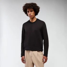 Mooncrest Ribana Şeritli Bisiklet Yaka Sweatshirt