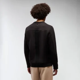 Mooncrest Ribana Şeritli Bisiklet Yaka Sweatshirt