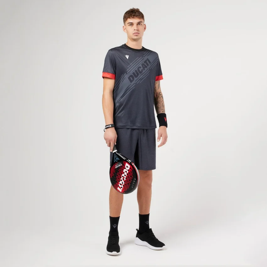 Siyah Padel Gömleği Macron X Ducati Siyah Padel Gömleği Macron X Ducati