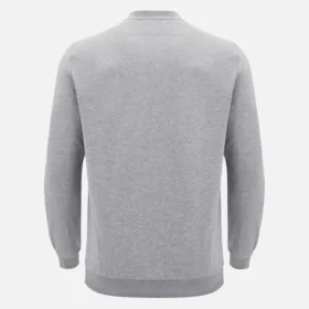 Unibo Koleksiyonu Gri Melanj Fırçalanmamış Bisiklet Yaka Sweatshirt Yetişkinler