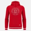 Unibo Koleksiyonu Kırmızı Fırçalanmış Kapüşonlu Sweatshirt Yetişkinler