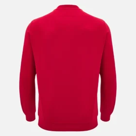 Unibo Koleksiyonu Kırmızı Fırçalanmamış Bisiklet Yaka Sweatshirt Yetişkinler