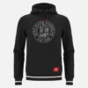 Unibo Koleksiyonu Siyah Fırçalanmış Kapüşonlu Sweatshirt Yetişkinler
