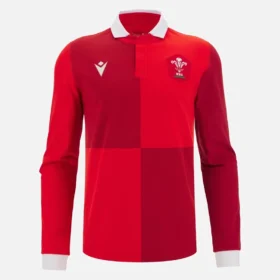 Welsh Rugby 2025/26 Ev Uzun Kolluklu Pamuklu Gömlek