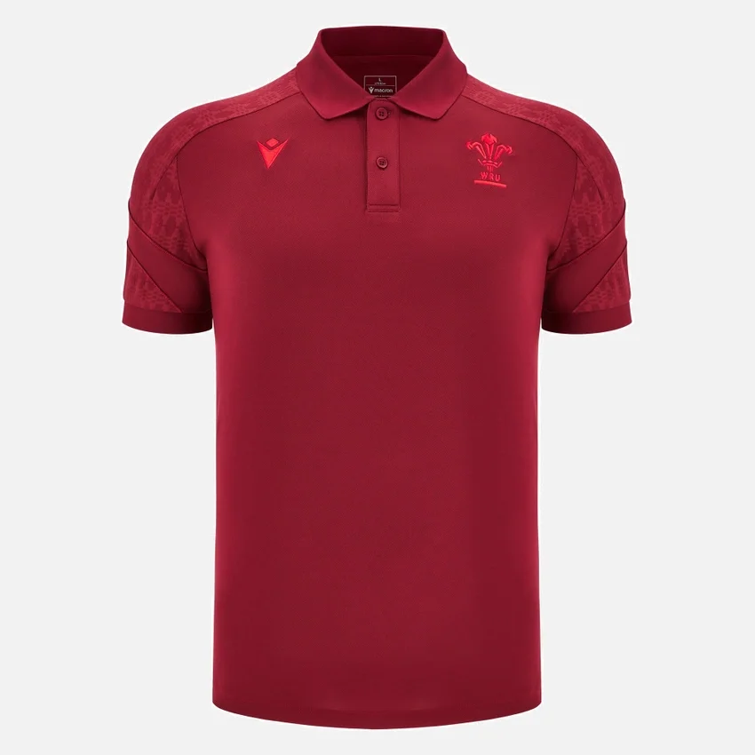 Welsh Rugby 2025/26 Koyu Kırmızı Seyahat Polo Yaka Tişörtleri Welsh Rugby 2025/26 Koyu Kırmızı Seyahat Polo Yaka Tişörtleri