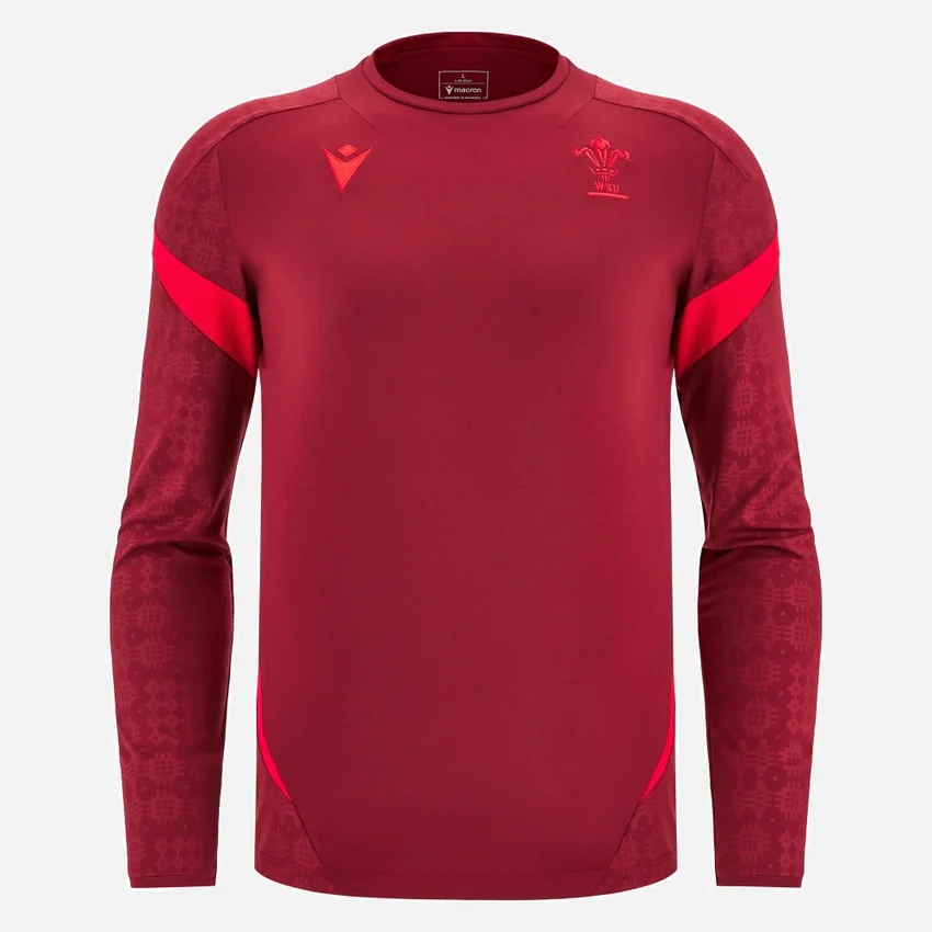 Welsh Rugby 2025/26 Koyu Kırmızı Uzun Kolluklu Antrenman Tişörtü Welsh Rugby 2025/26 Koyu Kırmızı Uzun Kolluklu Antrenman Tişörtü