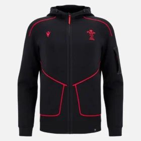 Welsh Rugby 2025/26 Siyah Athleisure Tech Kapüşonlu Sweatshirt Welsh Rugby 2025/26 Siyah Athleisure Tech Kapüşonlu Sweatshirt