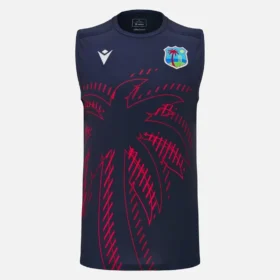 West Indies Cricket 2025/26 Yetişkinler İçin Kolsuz Antrenman Gömleği