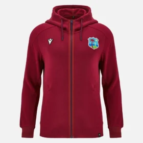 West Indies Cricket 2025/26 Yetişkinler İçin Tam Fermuarlı Seyahat Üst Giyim
