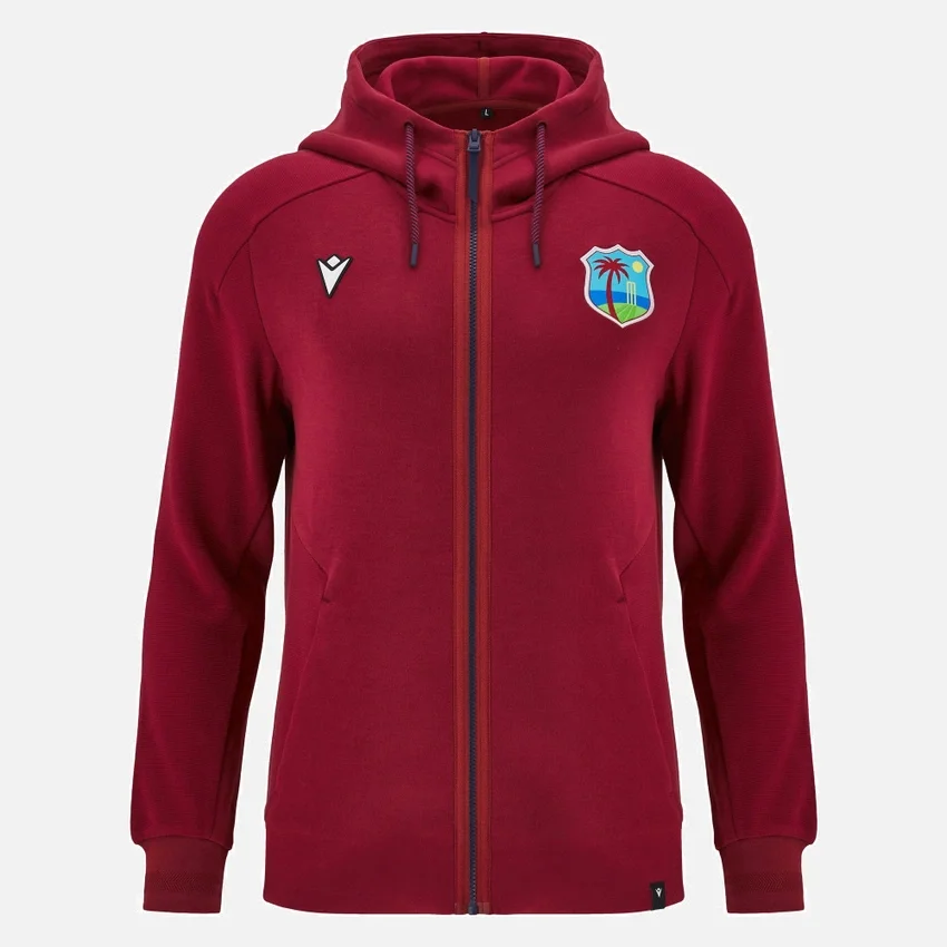 West Indies Cricket 2025/26 Yetişkinler İçin Tam Fermuarlı Seyahat Üst Giyim West Indies Cricket 2025/26 Yetişkinler İçin Tam Fermuarlı Seyahat Üst Giyim