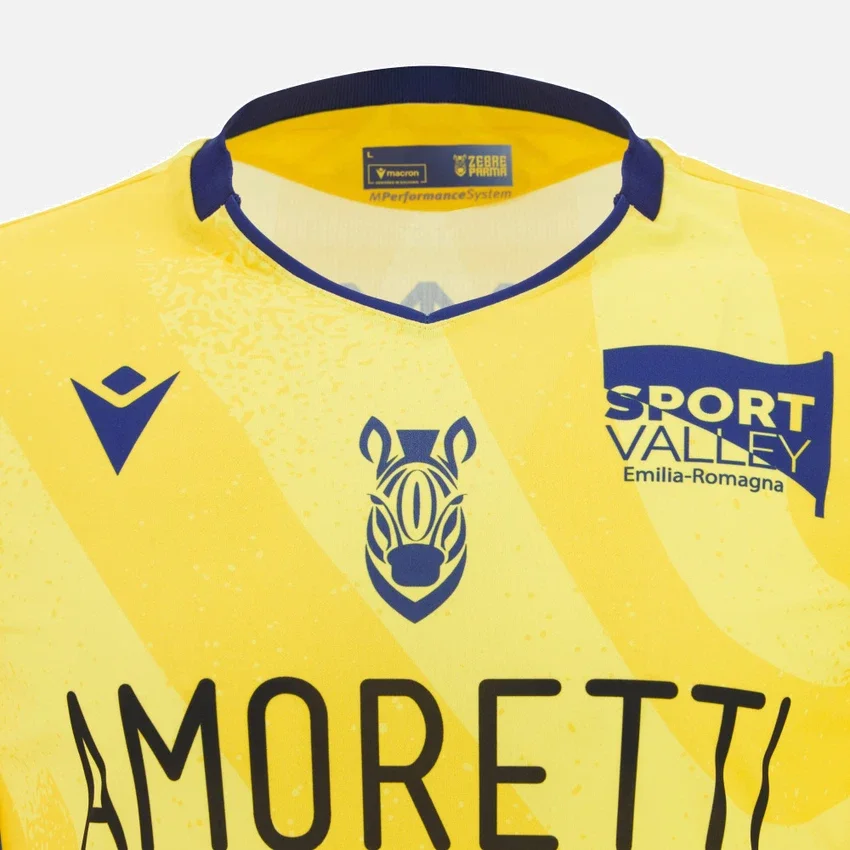 Zebre Parma 2025/26 Yetişkinler İçin Deplasman Replika Gömleği Zebre Parma 2025/26 Yetişkinler İçin Deplasman Replika Gömleği