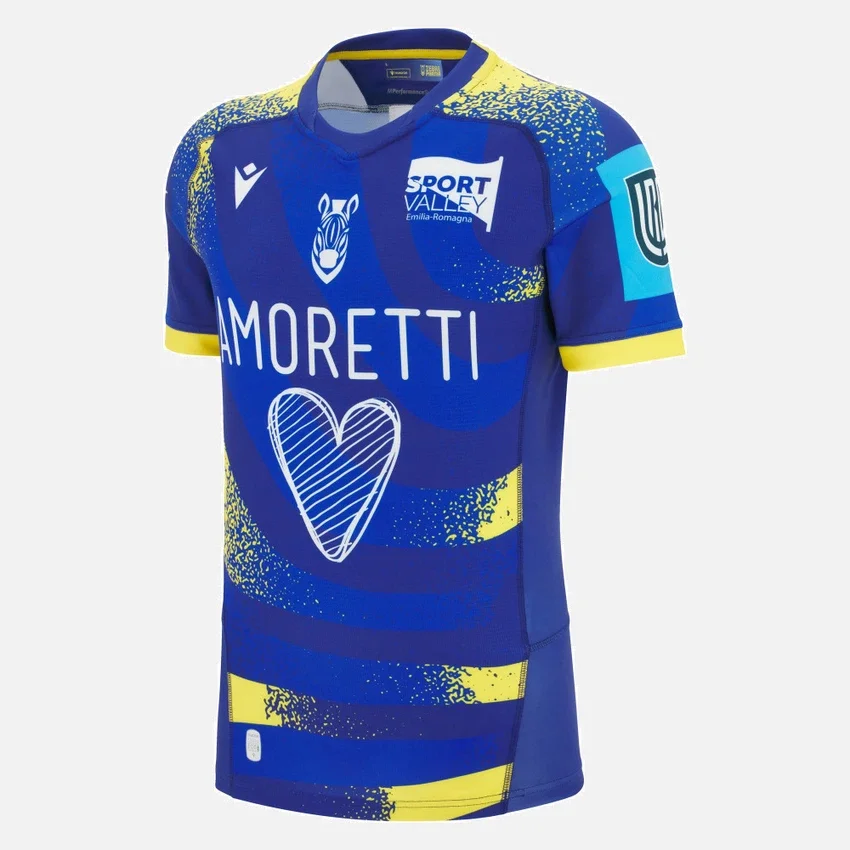 Zebre Parma 2025/26 Yetişkinler İçin Ev Sahibi Takım Gömleği Zebre Parma 2025/26 Yetişkinler İçin Ev Sahibi Takım Gömleği